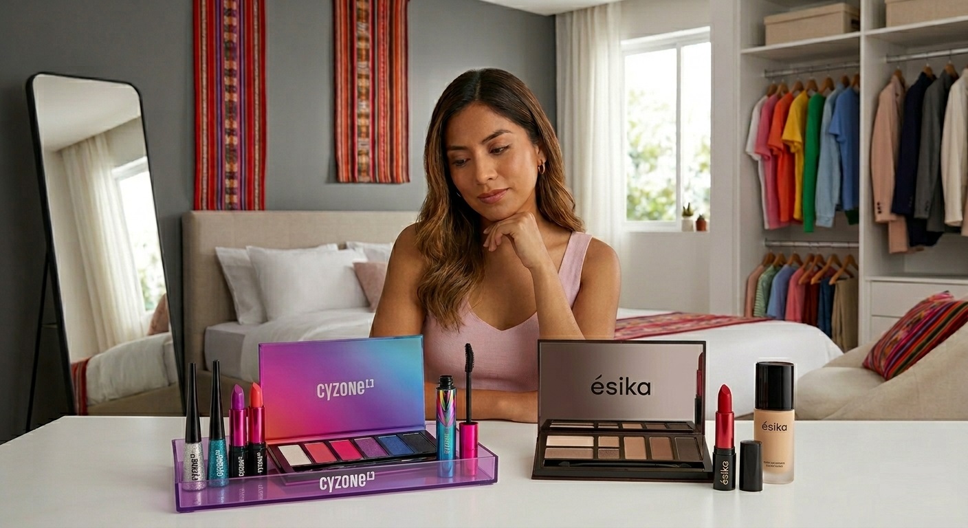 cyzone vs esika diferencias maquillaje juvenil comparativa catalogo