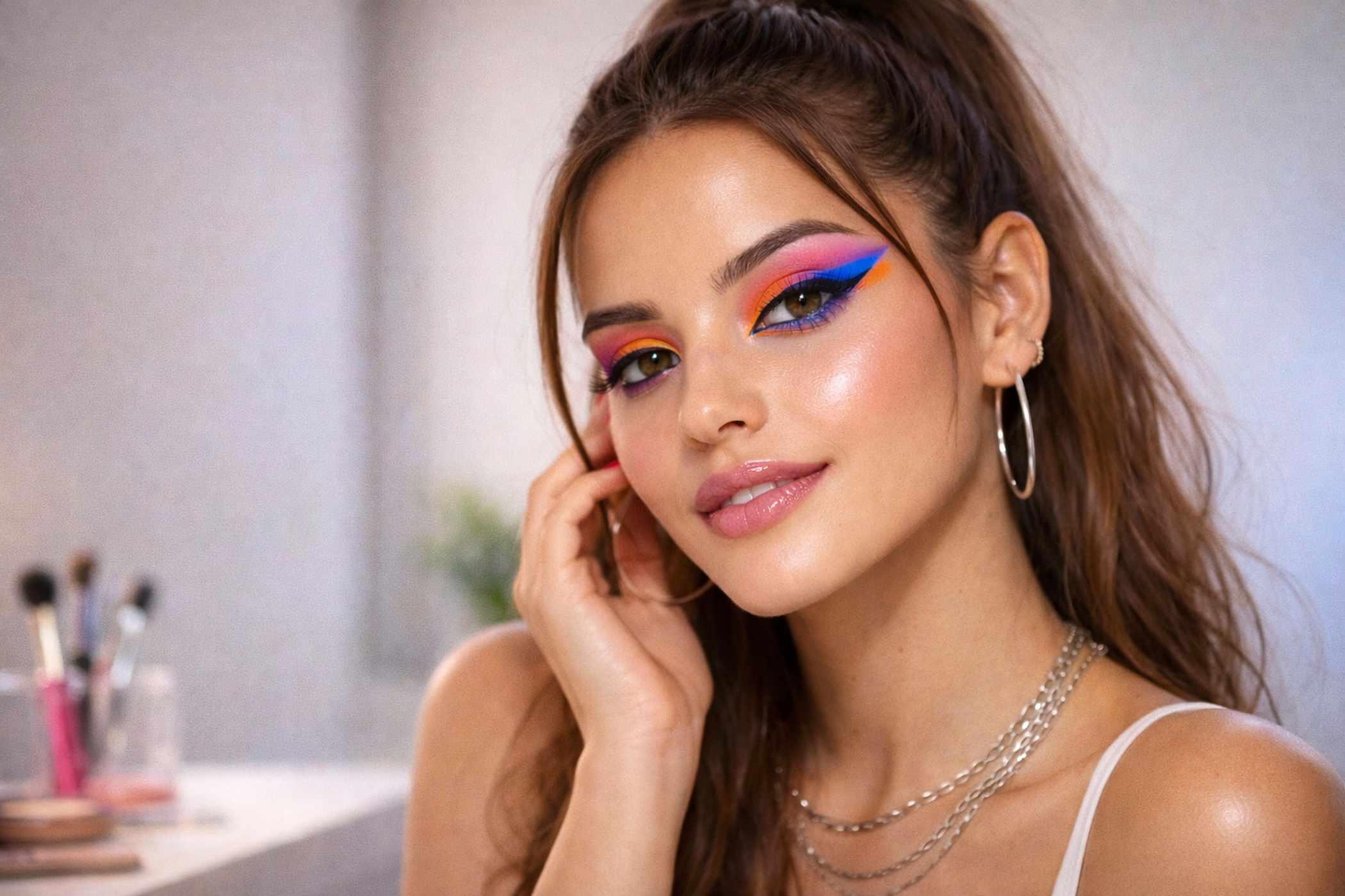 maquillaje juvenil 2026 tendencias colores vibrantes delineado grafico cyzone